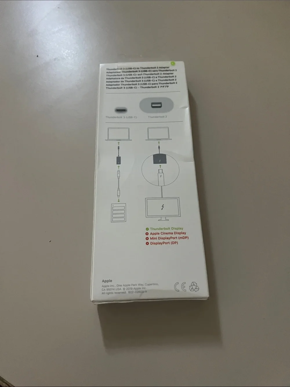 NWT Apple Thunderbolt 3 (USB-C) to Thunderbolt 2 Adapter.